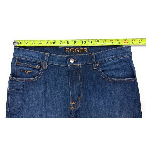 Kimes Ranch Jeans Mens Sz 33x36 Roger Western Slim Fit Bootcut Stretch Denim USA - Picture 6 of 9